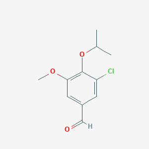 molecular formula C11H13ClO3 B2533829 3-Chloro-4-isopropoxy-5-methoxybenzaldehyde CAS No. 428847-03-4