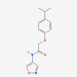 molecular formula C14H16N2O3 B2533863 2-(4-异丙苯氧基)-N-(异恶唑-4-基)乙酰胺 CAS No. 1421583-84-7