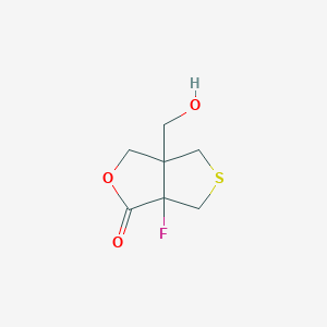 molecular formula C7H9FO3S B2533865 3a-Fluoro-6a-(hydroxymethyl)-4,6-dihydro-1H-thieno[3,4-c]furan-3-one CAS No. 2490401-61-9