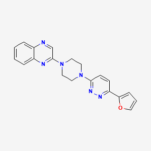 molecular formula C20H18N6O B2533870 2-[4-[6-(Furan-2-yl)pyridazin-3-yl]piperazin-1-yl]quinoxaline CAS No. 2380188-47-4