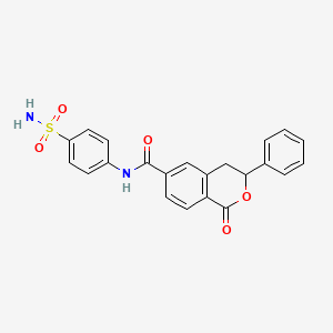 molecular formula C22H18N2O5S B2533872 1-oxo-3-phenyl-N-(4-sulfamoylphenyl)isochroman-6-carboxamide CAS No. 853890-10-5