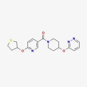 (4-(Pyridazin-3-yloxy)piperidin-1-yl)(6-((tetrahydrothiophen-3-yl)oxy)pyridin-3-yl)methanone