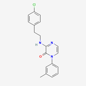 3-{[2-(4-chlorophenyl)ethyl]amino}-1-(3-methylphenyl)pyrazin-2(1H)-one