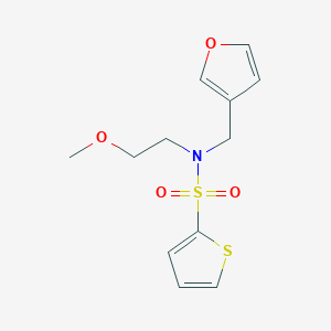 molecular formula C12H15NO4S2 B2533886 N-(furan-3-ylmethyl)-N-(2-methoxyethyl)thiophene-2-sulfonamide CAS No. 1448052-31-0