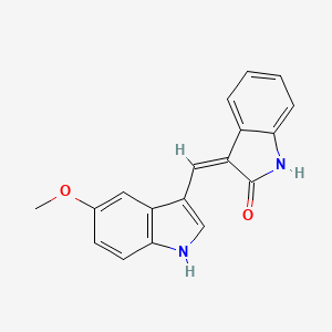 molecular formula C18H14N2O2 B2533889 (3Z)-3-[(5-甲氧基-1H-吲哚-3-基)亚甲基]-1H-吲哚-2-酮 CAS No. 168463-93-2