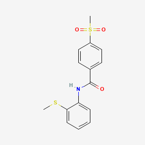 4-(methylsulfonyl)-N-(2-(methylthio)phenyl)benzamide