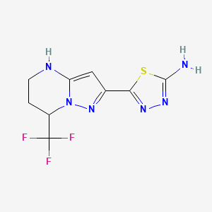 5-[7-(Trifluoromethyl)-4,5,6,7-tetrahydropyrazolo[1,5-a]pyrimidin-2-yl]-1,3,4-thiadiazol-2-amine