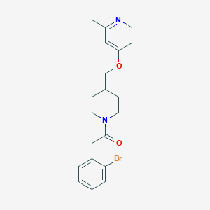 2-(2-Bromophenyl)-1-(4-{[(2-methylpyridin-4-yl)oxy]methyl}piperidin-1-yl)ethan-1-one