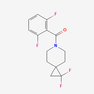 molecular formula C14H13F4NO B2533899 (1,1-Difluoro-6-azaspiro[2.5]octan-6-yl)(2,6-difluorophenyl)methanone CAS No. 2176069-71-7