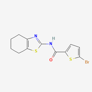 molecular formula C12H11BrN2OS2 B2533906 5-bromo-N-(4,5,6,7-tetrahydro-1,3-benzothiazol-2-yl)-2-thiophenecarboxamide CAS No. 391223-67-9