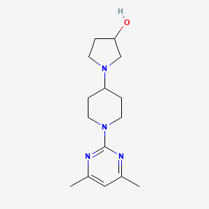 molecular formula C15H24N4O B2533931 1-[1-(4,6-Dimethylpyrimidin-2-yl)piperidin-4-yl]pyrrolidin-3-ol CAS No. 2380173-74-8
