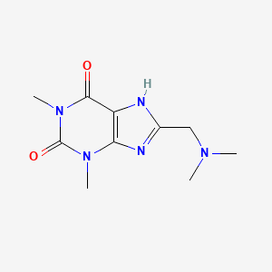 molecular formula C10H15N5O2 B2533936 8-((dimethylamino)methyl)-1,3-dimethyl-1H-purine-2,6(3H,7H)-dione CAS No. 117099-45-3