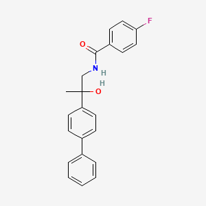N-(2-([1,1'-biphenyl]-4-yl)-2-hydroxypropyl)-4-fluorobenzamide