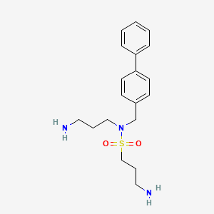 3-amino-N-(3-aminopropyl)-N-[(4-phenylphenyl)methyl]propane-1-sulfonamide