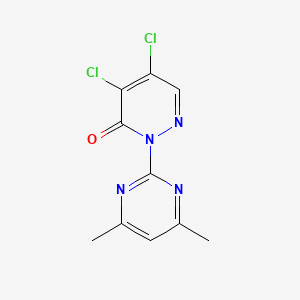 molecular formula C10H8Cl2N4O B2533947 4,5-Dichloro-2-(4,6-dimethylpyrimidin-2-yl)-2,3-dihydropyridazin-3-one CAS No. 78403-59-5