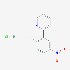 molecular formula C11H8Cl2N2O2 B2533948 2-(2-氯-5-硝基苯基)吡啶盐酸盐 CAS No. 2254573-75-4