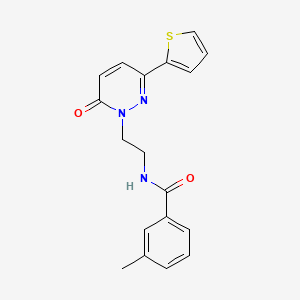 molecular formula C18H17N3O2S B2533952 3-甲基-N-(2-(6-氧代-3-（噻吩-2-基）吡啶并嘧啶-1(6H)-基)乙基)苯甲酰胺 CAS No. 954001-37-7