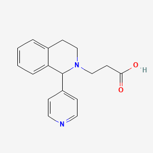molecular formula C17H18N2O2 B2533954 3-(1-Pyridin-4-yl-3,4-dihydroisoquinolin-2(1H)-yl)propanoic acid CAS No. 610258-80-5