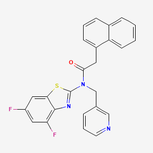 molecular formula C25H17F2N3OS B2533955 N-(4,6-difluorobenzo[d]thiazol-2-yl)-2-(naphthalen-1-yl)-N-(pyridin-3-ylmethyl)acetamide CAS No. 891115-89-2