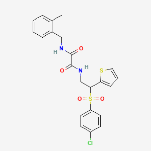 N-[2-[(4-chlorophenyl)sulfonyl]-2-(2-thienyl)ethyl]-N'-(2-methylbenzyl)ethanediamide