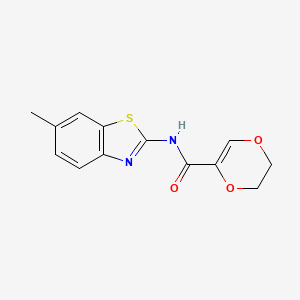 molecular formula C13H12N2O3S B2533963 N-(6-甲基苯并[d]噻唑-2-基)-5,6-二氢-1,4-二氧杂环-2-甲酰胺 CAS No. 864937-50-8