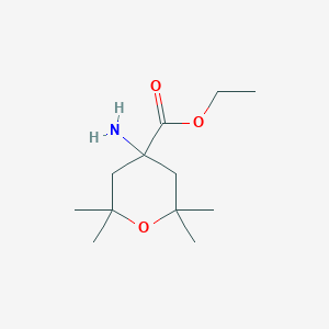 molecular formula C12H23NO3 B2533975 Ethyl 4-amino-2,2,6,6-tetramethyloxane-4-carboxylate CAS No. 2248325-92-8