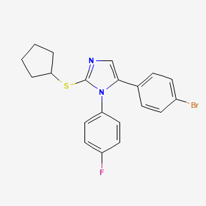 molecular formula C20H18BrFN2S B2533989 5-(4-bromophenyl)-2-(cyclopentylthio)-1-(4-fluorophenyl)-1H-imidazole CAS No. 1207035-21-9