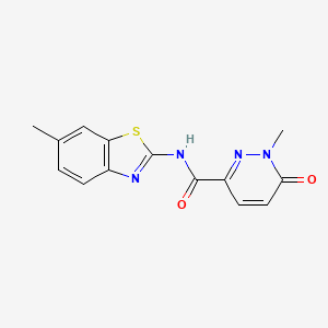 molecular formula C14H12N4O2S B2533997 1-methyl-N-(6-methyl-1,3-benzothiazol-2-yl)-6-oxopyridazine-3-carboxamide CAS No. 794570-96-0