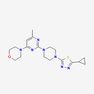 4-{2-[4-(5-Cyclopropyl-1,3,4-thiadiazol-2-yl)piperazin-1-yl]-6-methylpyrimidin-4-yl}morpholine