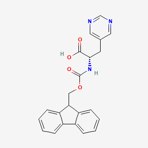 molecular formula C22H19N3O4 B2534016 (2S)-2-(9H-芴-9-甲氧羰基氨基)-3-嘧啶-5-基丙酸 CAS No. 281655-48-9