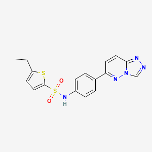 molecular formula C17H15N5O2S2 B2534023 5-エチル-N-(4-{[1,2,4]トリアゾロ[4,3-b]ピリダジン-6-イル}フェニル)チオフェン-2-スルホンアミド CAS No. 894069-20-6