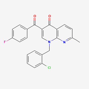 molecular formula C23H16ClFN2O2 B2534027 1-(2-chlorobenzyl)-3-(4-fluorobenzoyl)-7-methyl-1,8-naphthyridin-4(1H)-one CAS No. 1223980-29-7
