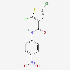 molecular formula C11H6Cl2N2O3S B2534030 2,5-dichloro-N-(4-nitrophenyl)thiophene-3-carboxamide CAS No. 476627-46-0
