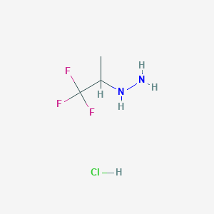molecular formula C3H8ClF3N2 B2534040 (1,1,1-三氟丙烷-2-基)肼盐酸盐 CAS No. 1453472-98-4