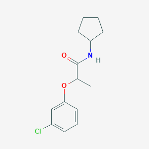 molecular formula C14H18ClNO2 B253405 2-(3-chlorophenoxy)-N-cyclopentylpropanamide 