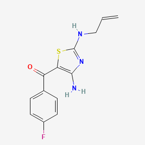 molecular formula C13H12FN3OS B2534088 [2-(Allylamino)-4-amino-1,3-thiazol-5-yl](4-fluorophenyl)methanone CAS No. 339019-99-7