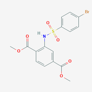 molecular formula C16H14BrNO6S B253409 Dimethyl 2-{[(4-bromophenyl)sulfonyl]amino}terephthalate 