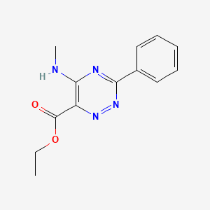 molecular formula C13H14N4O2 B2534091 5-(甲基氨基)-3-苯基-1,2,4-三嗪-6-羧酸乙酯 CAS No. 866051-60-7