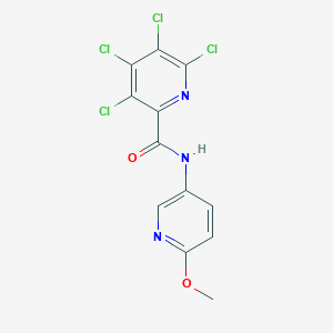 molecular formula C12H7Cl4N3O2 B2534098 3,4,5,6-tetrachloro-N-(6-methoxypyridin-3-yl)pyridine-2-carboxamide CAS No. 939195-22-9