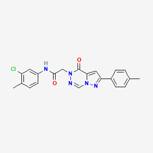 N-(3-chloro-4-methylphenyl)-2-(oxo-8-(p-tolyl)pyrazolo[1,5-d][1,2,4]triazin-1-yl)acetamide