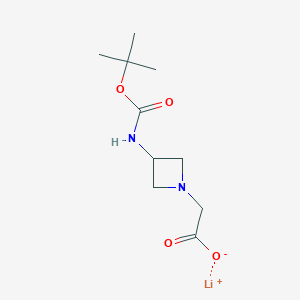 molecular formula C10H17LiN2O4 B2534115 锂;2-[3-[(2-甲基丙烷-2-基)氧羰基氨基]氮杂环丁-1-基]乙酸 CAS No. 2411238-02-1