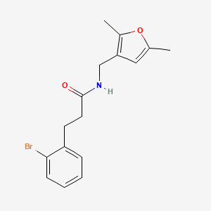 molecular formula C16H18BrNO2 B2534116 3-(2-溴苯基)-N-((2,5-二甲基呋喃-3-基)甲基)丙酰胺 CAS No. 1625199-65-6