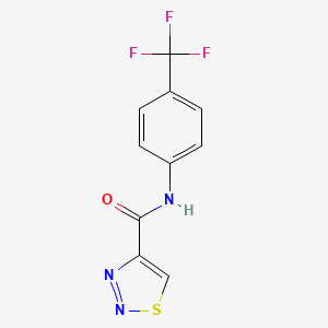 molecular formula C10H6F3N3OS B2534120 N-[4-(三氟甲基)苯基]-1,2,3-噻二唑-4-甲酰胺 CAS No. 341965-30-8
