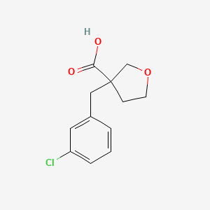 3-[(3-Chlorophenyl)methyl]oxolane-3-carboxylic acid