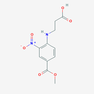 molecular formula C11H12N2O6 B2534141 N-[4-(甲氧羰基)-2-硝基苯基]-β-丙氨酸 CAS No. 656817-21-9