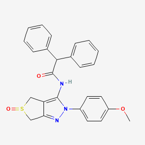 N-[2-(4-methoxyphenyl)-5-oxo-2H,4H,6H-5lambda4-thieno[3,4-c]pyrazol-3-yl]-2,2-diphenylacetamide