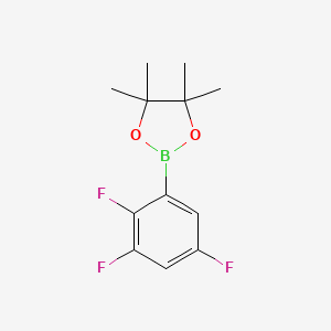 molecular formula C12H14BF3O2 B2534151 4,4,5,5-四甲基-2-(2,3,5-三氟苯基)-1,3,2-二氧杂硼环丁烷 CAS No. 1689529-59-6