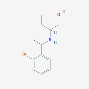 molecular formula C12H18BrNO B2534154 2-{[1-(2-Bromophenyl)ethyl]amino}butan-1-ol CAS No. 1038235-34-5