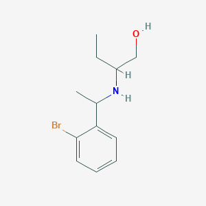 molecular formula C12H18BrNO B2534154 2-{[1-(2-溴苯基)乙基]氨基}丁醇-1 CAS No. 1038235-34-5