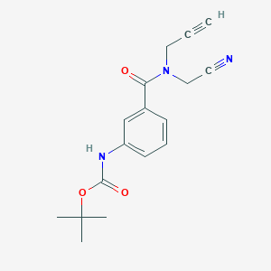 tert-butyl N-{3-[(cyanomethyl)(prop-2-yn-1-yl)carbamoyl]phenyl}carbamate